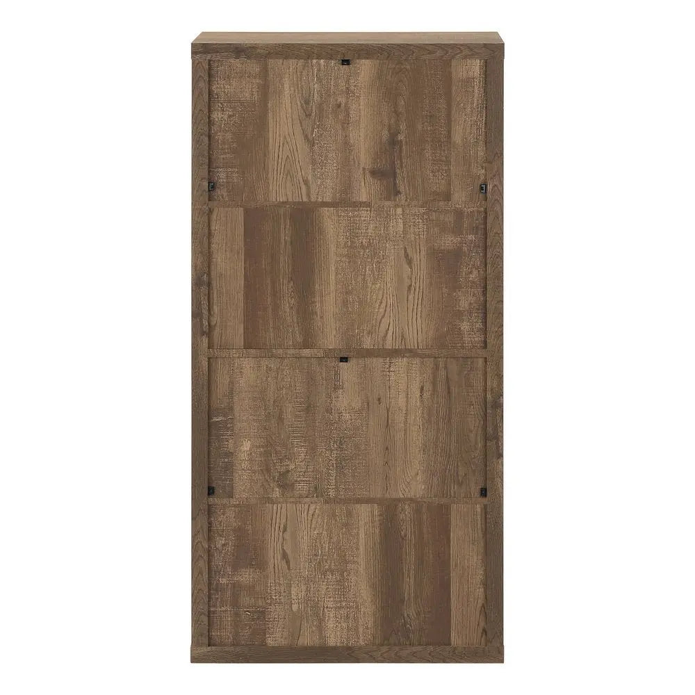 White Wood Adjustable Four Tier Bookcase - NOBLE HOME INTERIORS