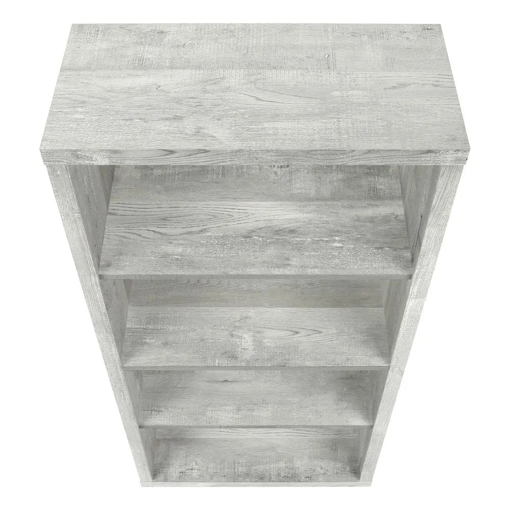 White Wood Adjustable Four Tier Bookcase - NOBLE HOME INTERIORS