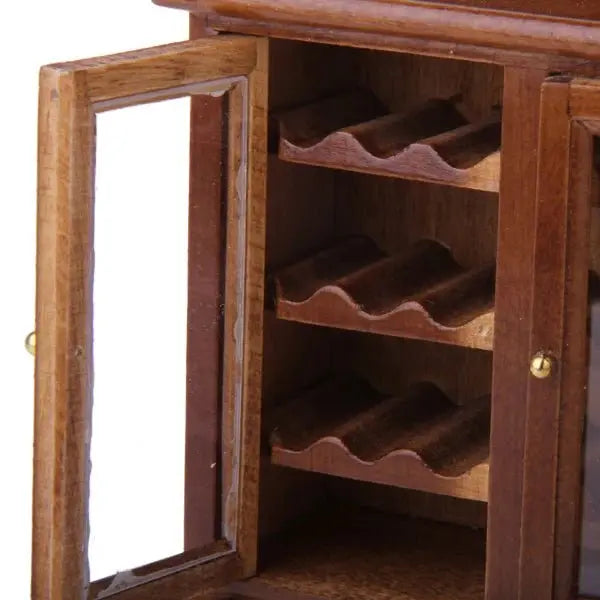 Wine Cabinet - Walnut Classic Toys Pretend Play Simulation Furniture Toys - NOVA - HOME - FURNITURE